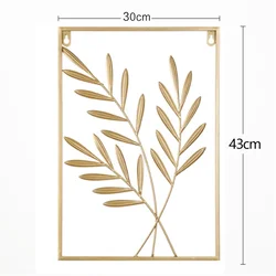 Nordic Retro Metal Leaf Wall Art Decor Piece (Color Gold A)