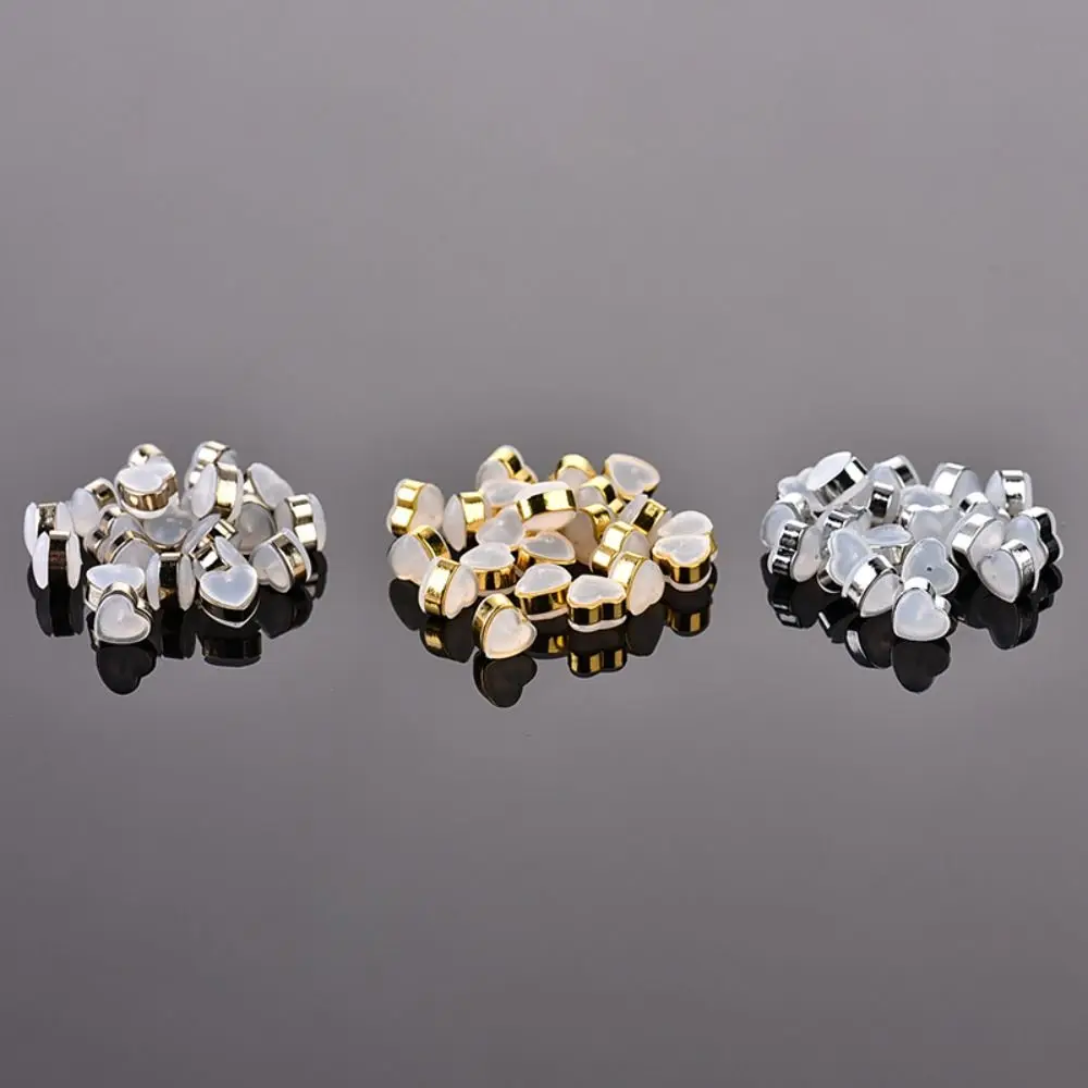 

50 PCS Love Heart Silicone Earring Backs Jewelry Accessory Caps Copper Plating Earring Stoppers Anti Allergic Earring Backs
