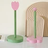 Wooden Kitchen Roll Paper Rack Creative Flower Towel Holder Bathroom Tissue Stand Home Decor Diningtable Napkins Rack, Ornaments 2