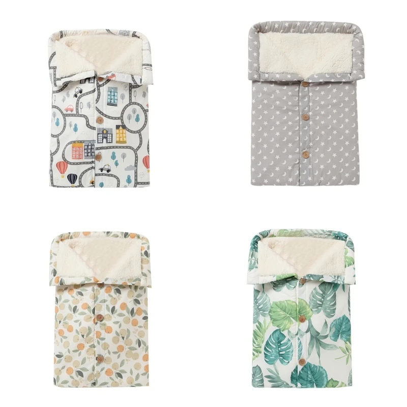 

Плюшевые пеленальные одеяла для новорожденных, ультра-мягкий детский спальный мешок, спальный мешок с принтом для колясок, для