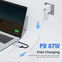 Hub Usb C to HDMI-compatiblCharging Port 100W Thunderbolt 3 Output USB 3.0 Port Multiport Adapter Laptop Accessories Pc Splitter 2