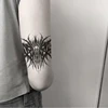 2022 Dark Gothic Thorns Neck Temporary Tattoo Stickers Waterproof Black Cool Men and Women Arm Body Art Fake Tattoo Calf Tattoo 2