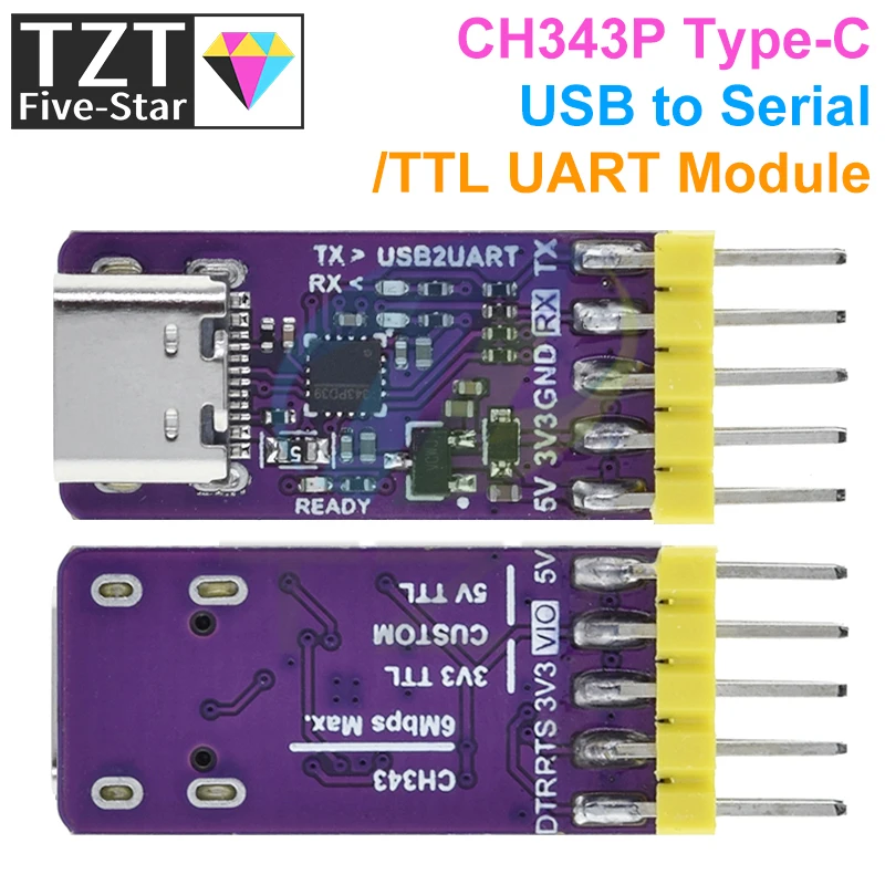 Ch343p USB zu seriellem Port Modul 6 MBit/s 5V 3,3 V ttl uart ch343 Debugging Brennen und Herunter laden Typ C Switch statt ch340