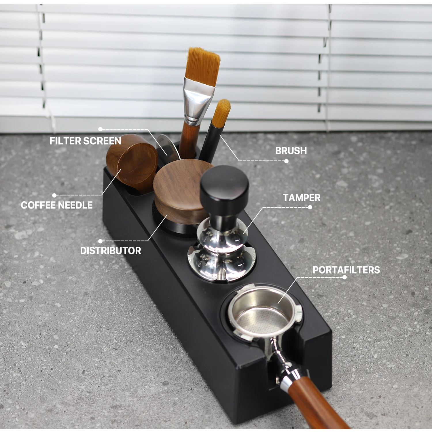 Coffee Tamper Holder-Espresso Filter Stand-Barista...