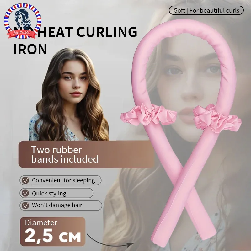 Satin Heatless Curling Set with Headband - Gentle Nighttime Hair Care Solution