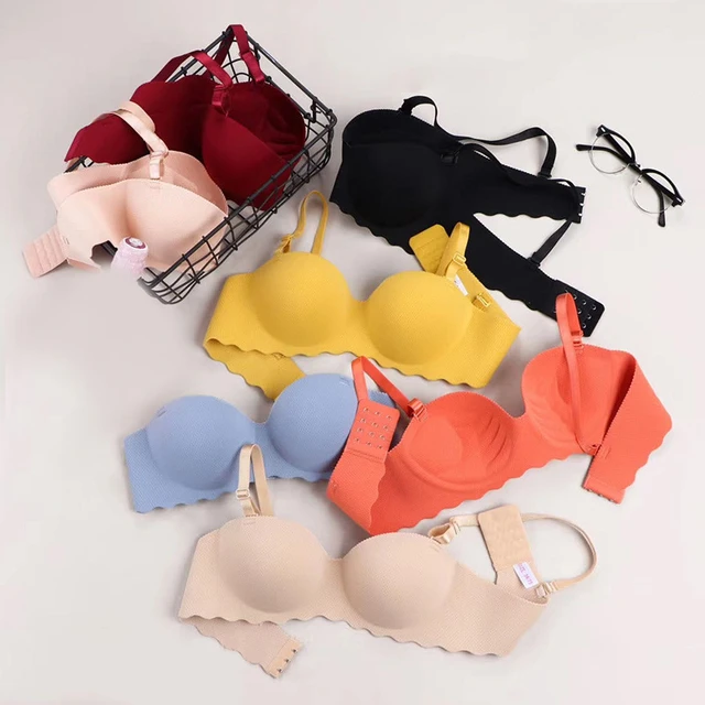 Women Candy Color Wireless Lingerie Seamless Push Up Sexy Bras