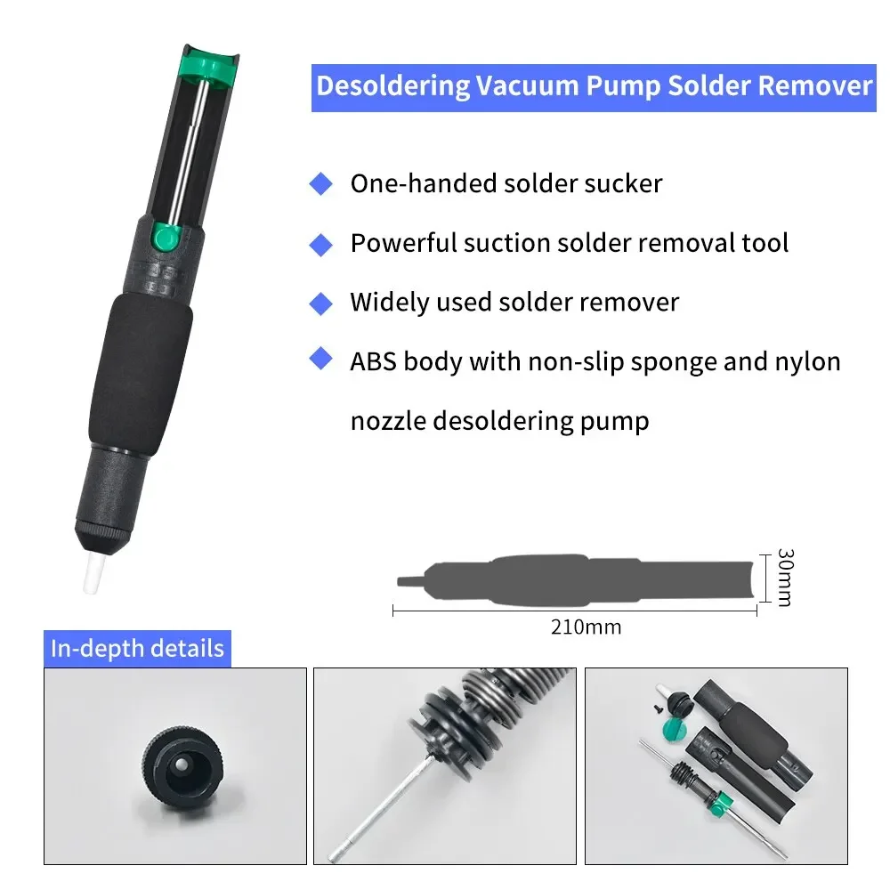 Power Suction Solder Cartridge and Desoldering Pump with 2 Cables desoldering suction pump desoldering pump electrothermal solder sucker desoldering tool