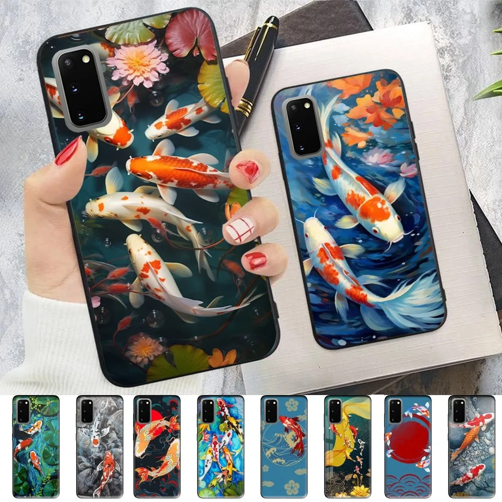 Koi Carp Fish Japanese Skull Tattoo Phone Case Per Samsung S 9 10 20 21 22 23 30 23Plus Lite Ultra Fe S10Lite Fundas