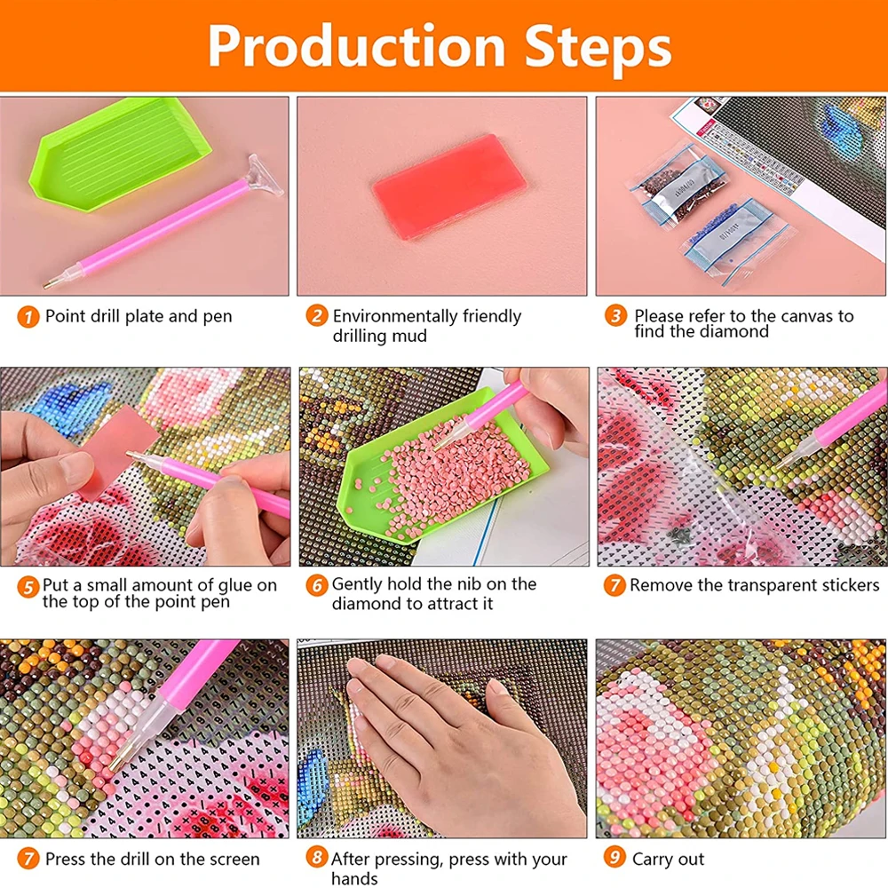 Waterfall Landscape 5D Diamond Painting Landscape Diamond Mosaic Rhinestone Embroidery Full Round Diamond Cross Stitch Kit