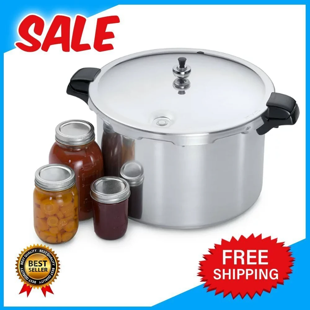 

Presto® 16-Quart Pressure Canner and Cooker 01745 Free Shipping Silver