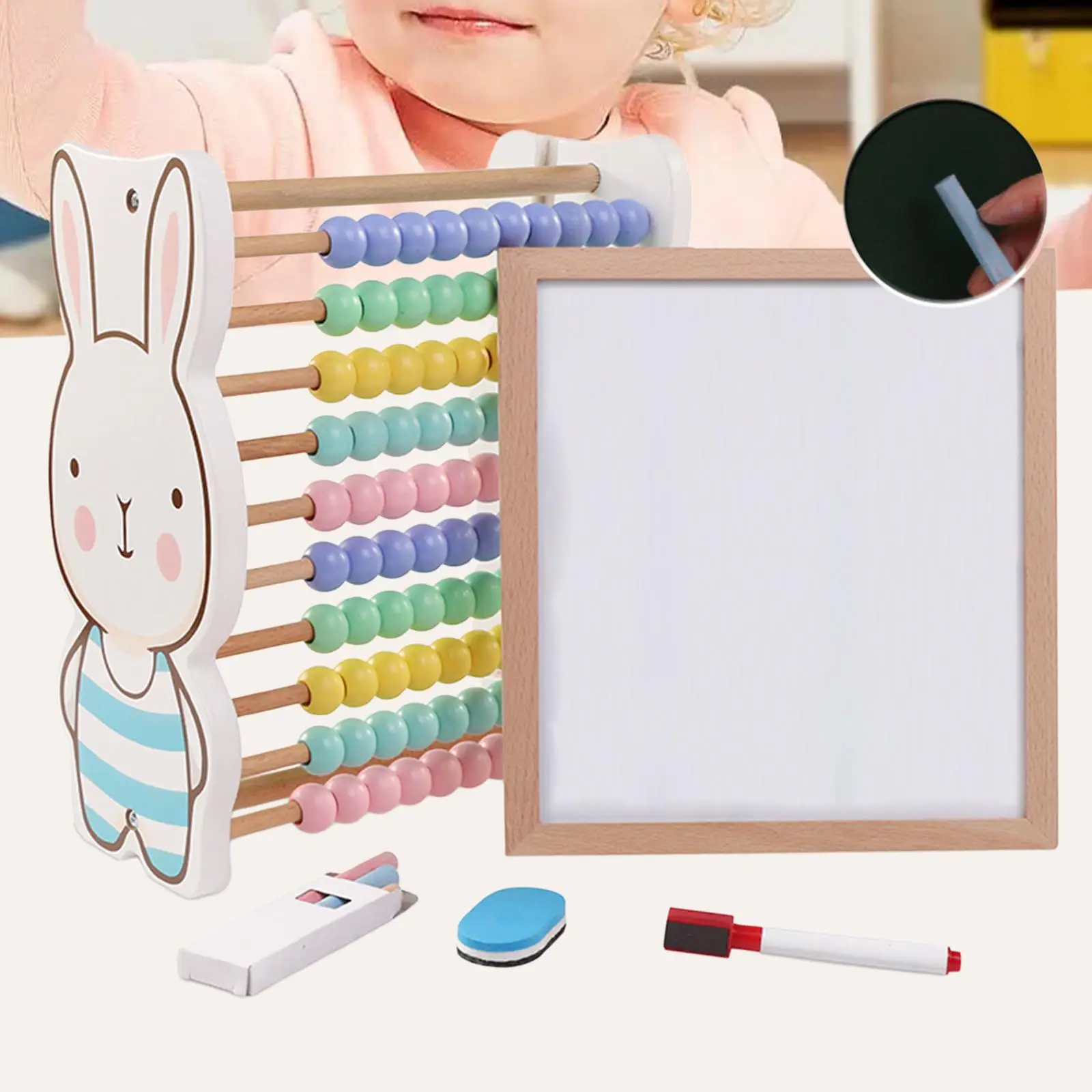 

Kids Abacus Toys with Drawing Board with 100 Colorful Beads Educational Montessori Math Toy for Kids Children Holiday Gifts