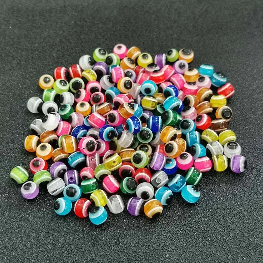 Fish Eye Fishing Beads 50pcs/lot 6mm 8mm Mixed Color Carolina Rigs Taxes Rigs Fishing Beads DIY Kit Bass Tackle