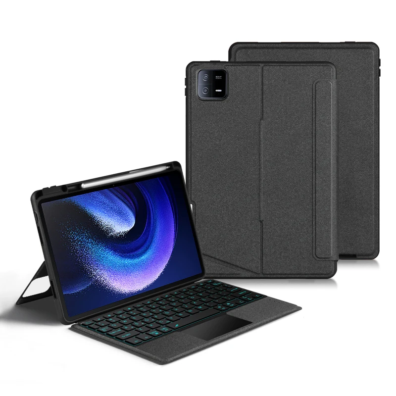 Huwei-capa de Teclado Mágico para Xiaomi Pad Capa para Tablet Espanhol Português Xiaomi Pad Pro Redmi Pad se 11 - Imagem 6