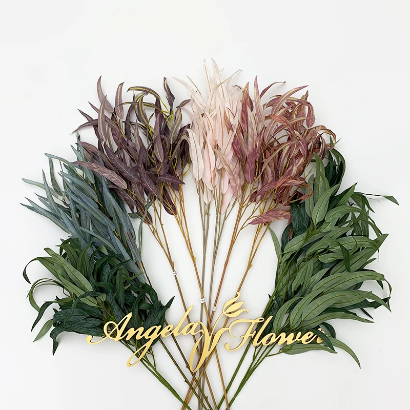 Elegant Willow Leaf Artificial Floral Branch for Decorative Display and Events