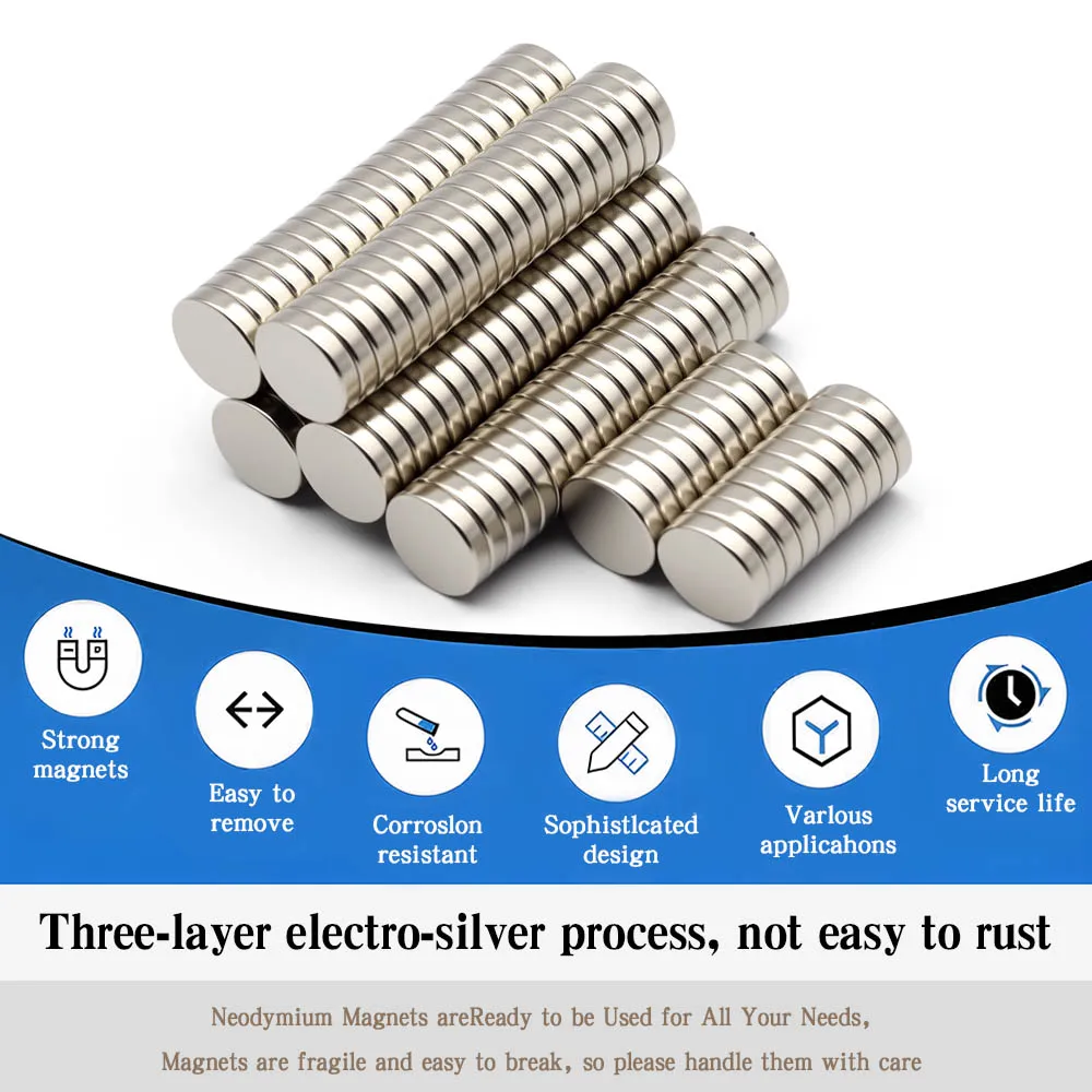 Neodymium Magnet Variety Pack, 3 Sizes For Crafts, Holding