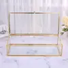 Golden Vintage Glass Lidded Box Bracelet Decorative Jewelry Gift Dropsale 5