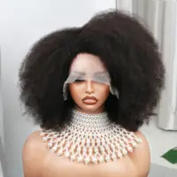 Afro Kinky Curly Lace Wig for Women, Short Bob Wig, Human Hair, 13x4x2 T Part, 14 in Density, 250 2