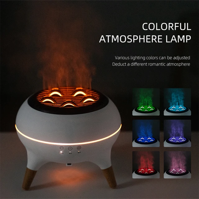 Dynamic Jellyfish Essential Oil Diffuser Flame Humidifier Aroma Diffuser with Timer USB Fine Mist Humidifier Gradient Color Lamp 6