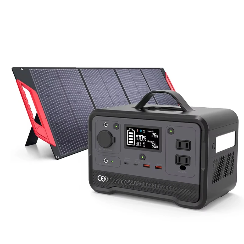 YYHC-Emergency 350W Portable Solar Generator Panel Sets Power Station With Inverter for Outdoor Household Charging