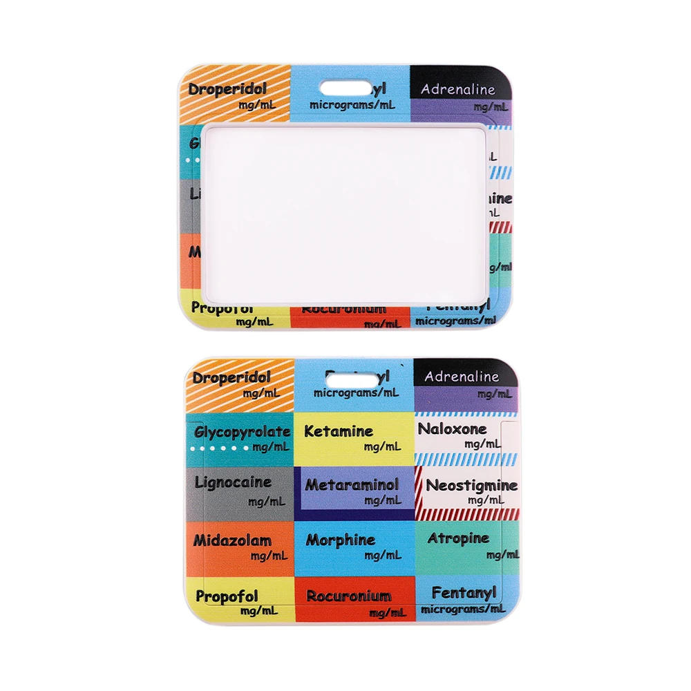 DZ1282 医師看護師集中治療 ICU 麻酔漫画プリントストラップカード ID