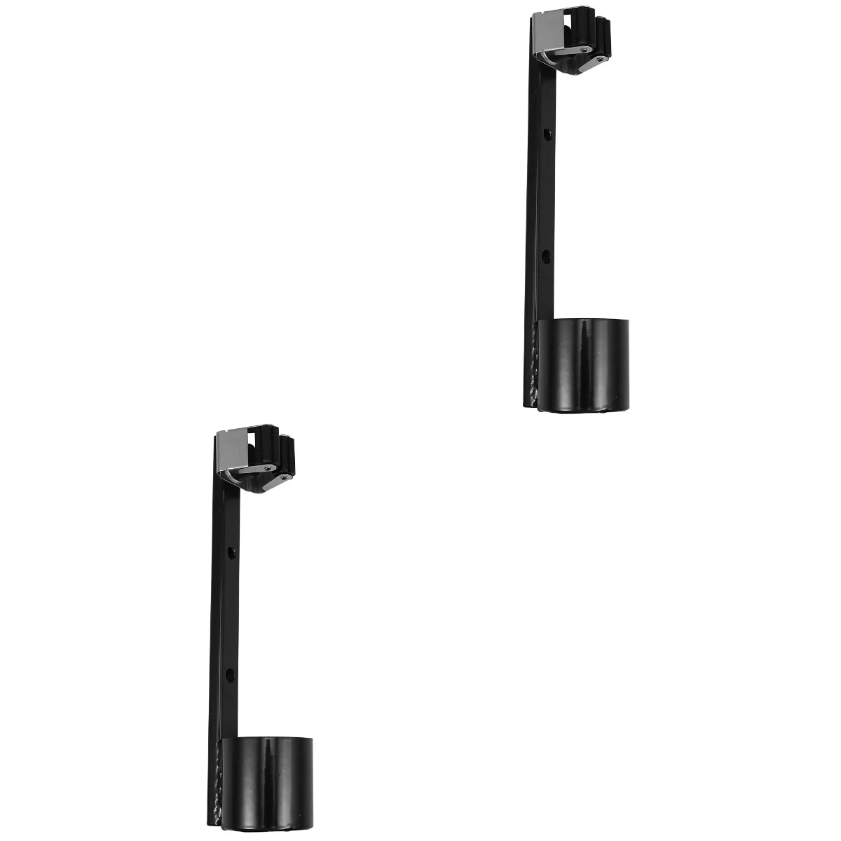 

2 PCS Scooter Crutches Elderly Accessories Walking Stick Stand Stainless Steel Mount