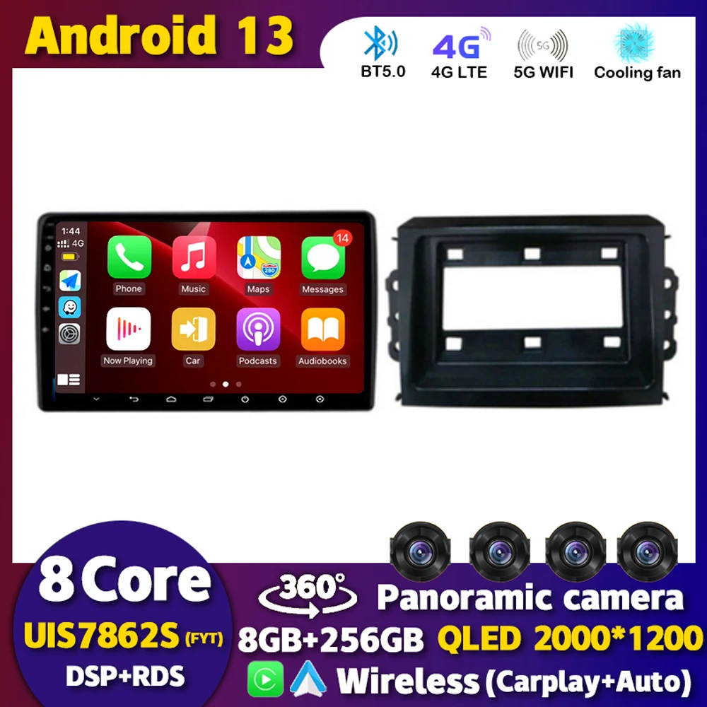 Android 13 Carplay Autoradio Per Fiat 500L Egea Doblo 2012-2017 Stereo Autoradio Dsp Lettore Video Multimediale Navigazione Audio Bt