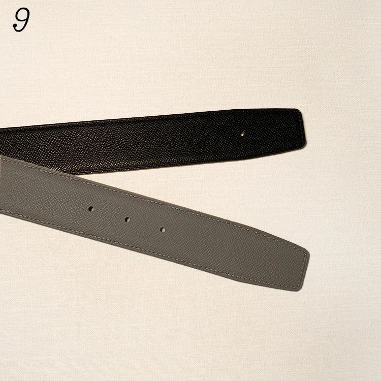 2026 WITHOUT BUCKLE 3.8cm two sides high quality men women belt genuine leather trousers first layer 16 colors