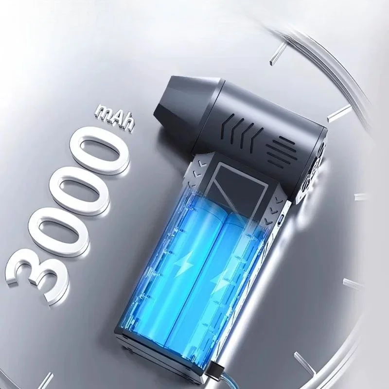 New 130,000RPM Air Blower Turbo Jet Fan Electric Power Display Handheld Mini Dust Cleaner High Speed Duster Gun Cleaning Tool