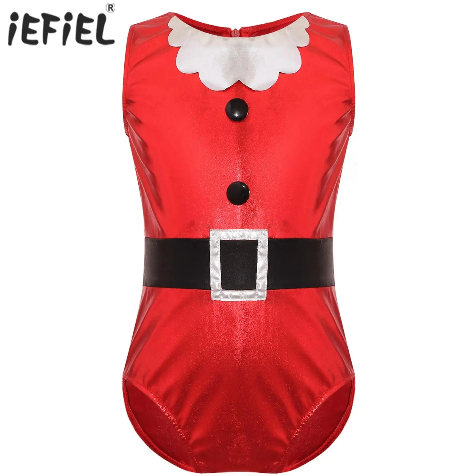 Bambini Ragazze Elfo Costume Di Natale Babbo Natale Unitard Ginnastica Figura Pattinaggio Su Ghiaccio Danza Body Body Natale Capodanno Festival