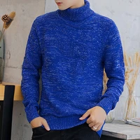 YJKVUR 2024 New 100% Cotton Knit Turtleneck Thick Sweater Men Vintage Winter Warm Knitwear Classical Pullovers Knit Jumper 1