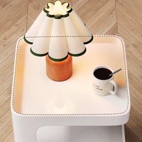 Table de Nuit Blanche Simple, Rangement Caché, Meuble de Chambre à Coucher, Style Nordique, Minimaliste, Esthétique 3