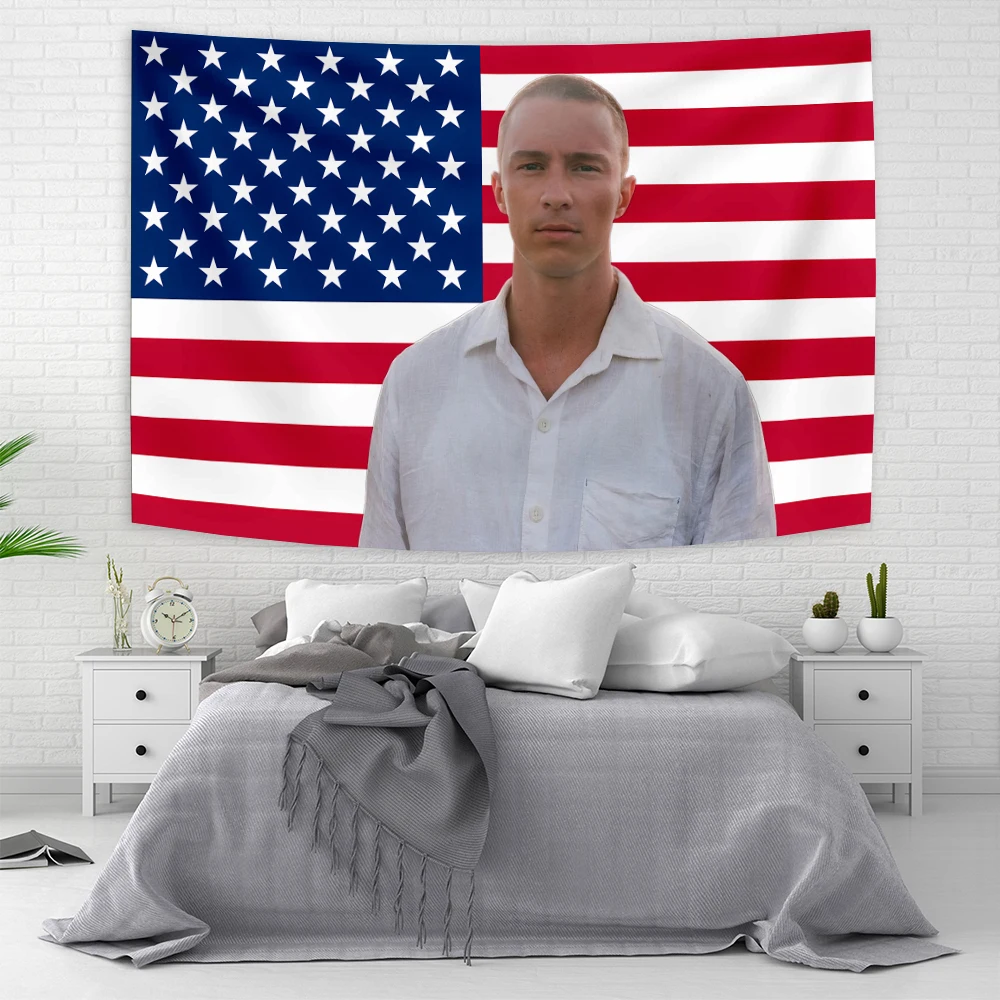Drew Starkey American Flag Tapestry Polyester Fabric Home Decoration tapestry decorations For Drew Starkey