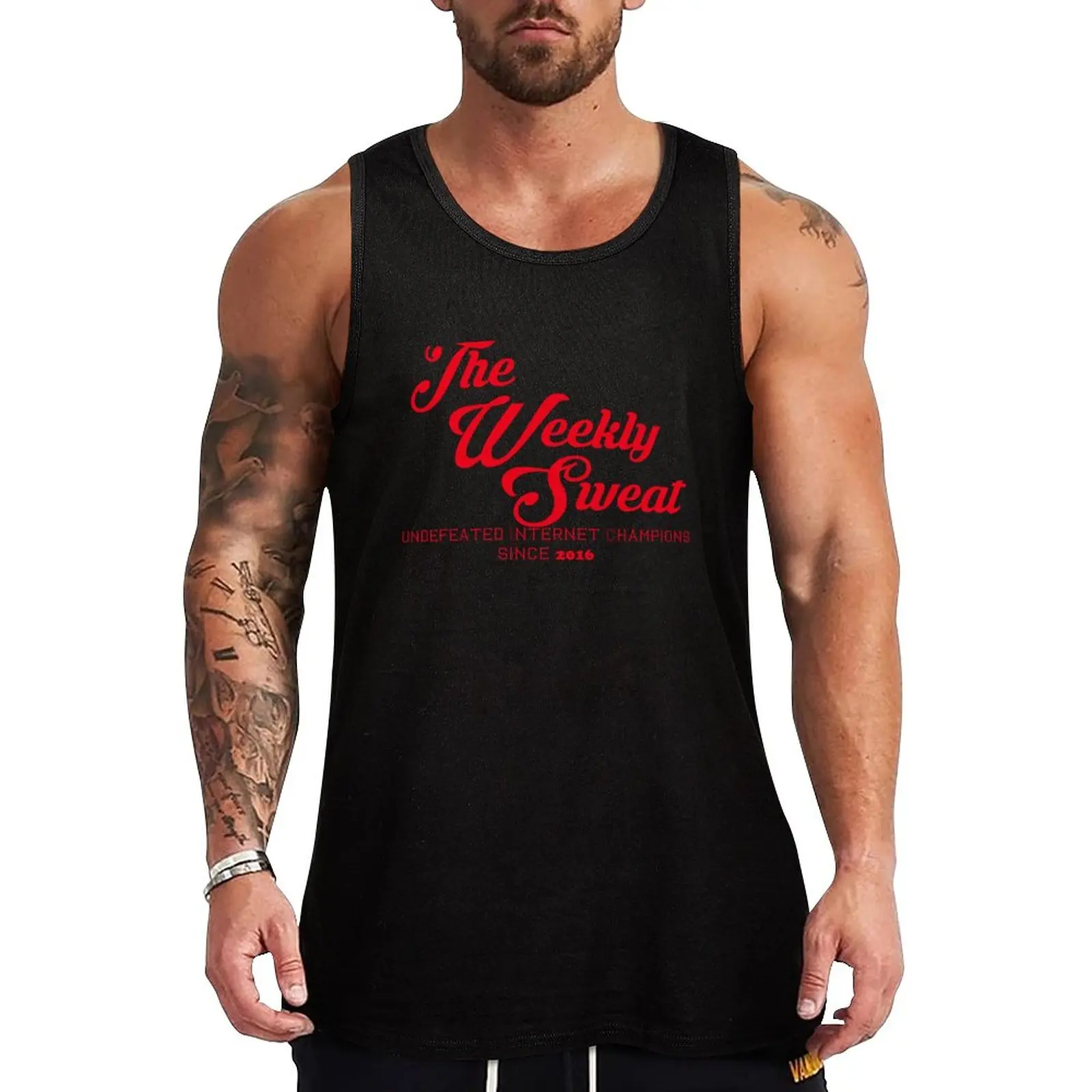 

New The Weekly Sweat Varsity Edition Tank Top t shirts Men's sleeveless gym shirts sleeveless vest men running shirt underwear
