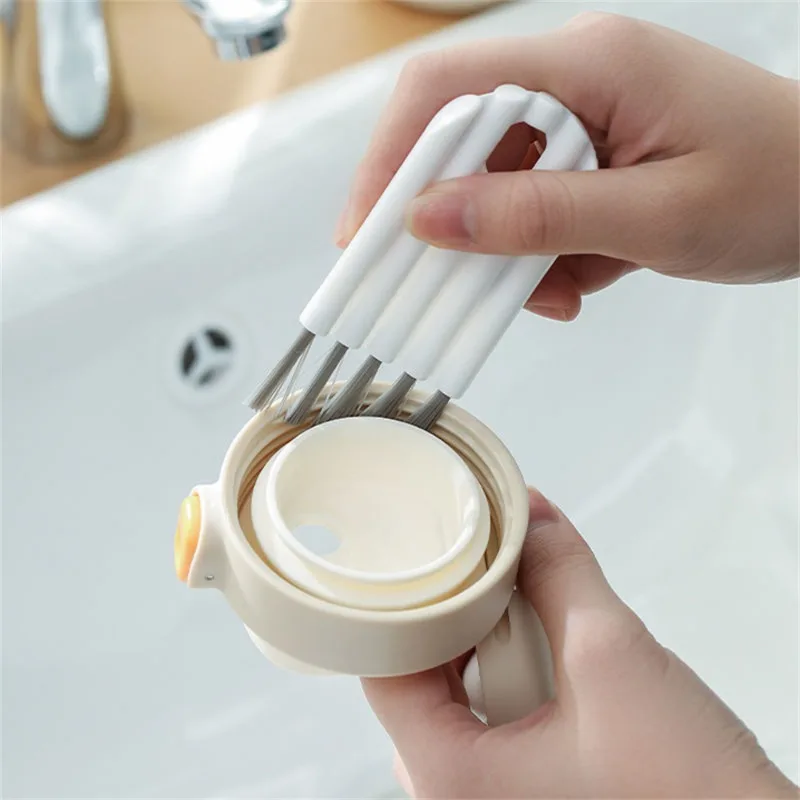 

Multifunctional Flexible Gap Brush Cup Cover Groove Nipple Bottle Gap Brush Household Soft Bristles Cleaning Brush Kitchen Tools