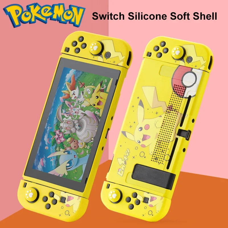 Pokemon Pikachu Silicone Soft Case with Caps Protective Cover for ...