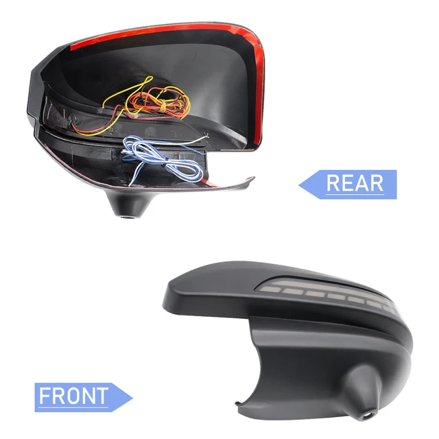 TOYOTA　HILUX 　REVO　ドアミラー ガーニッシュ　ケブラー　新型 ハイラックス　レボ　ミラーカバー　ＧＵＮ１２５　カバー 赤ライン