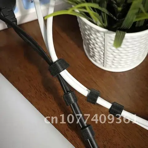 

1/3/5M Long 1 1.5cm Width Wires Cords Management One-Wrap Reusable Hook & Loop Strap Cable Tie Gripping Power Cord Management1/