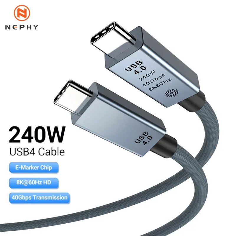 썬더볼트 4 USB4 케이블 40Gbps 썬더볼트3 0.3m 0.5m 1m 2m 타입 C ..