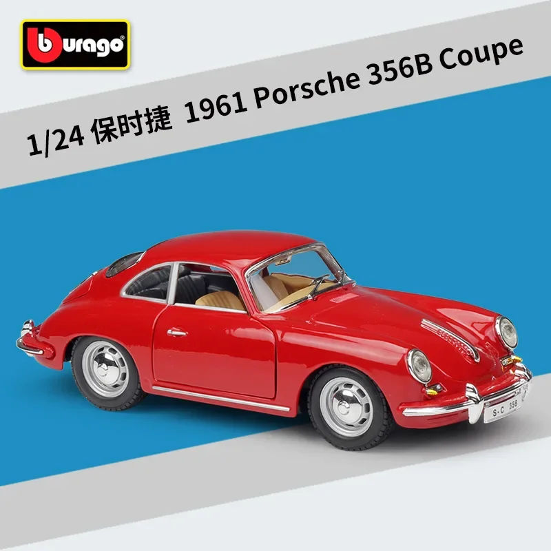 

Bburago 1:24 1961 Porsches 356B Coupe Classic Car Alloy Sports Car Diecast Simulation Metal Toy Vehicles Model Collection B113