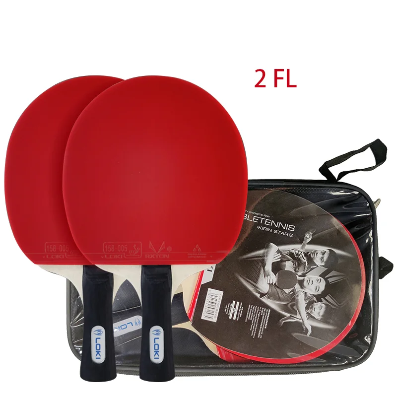 Description Picture 2 of itemLoki K1000 Ping Pong Rackets 2 Pcs with Cover Table Tennis Racket Paddle 5 Pure Wood Blade and Pimples-in Rubber Elastic
