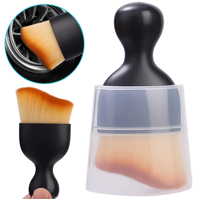 

Mini Car Interior Cleaning Brush with Cover Air Vent Detail Clean Tools Crevice Dusting Removal Brushes Clean Accessories