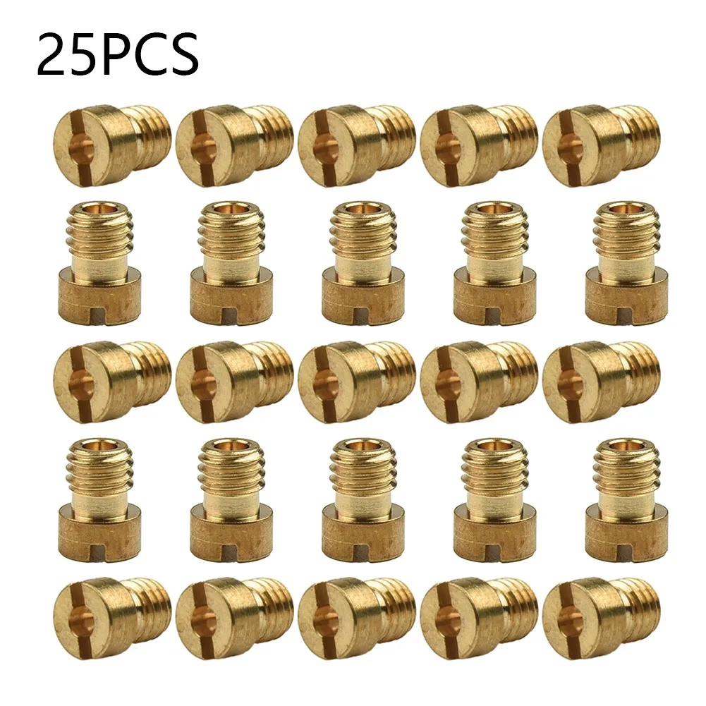 

25Pcs Carburetor Main Jet DiaM5 5mm Thread For Dellorto PHBG #55/58/60/62/65/68/70/72/75/78/80/82/115 Carburetor Injector Nozzle