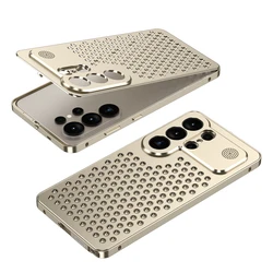 Aluminum Metal Cooling Case with Heat Dissipation and Shockproof Protection - Anti - Fall Design with Camera Protection - Galaxy S26 Ultra (Gold)