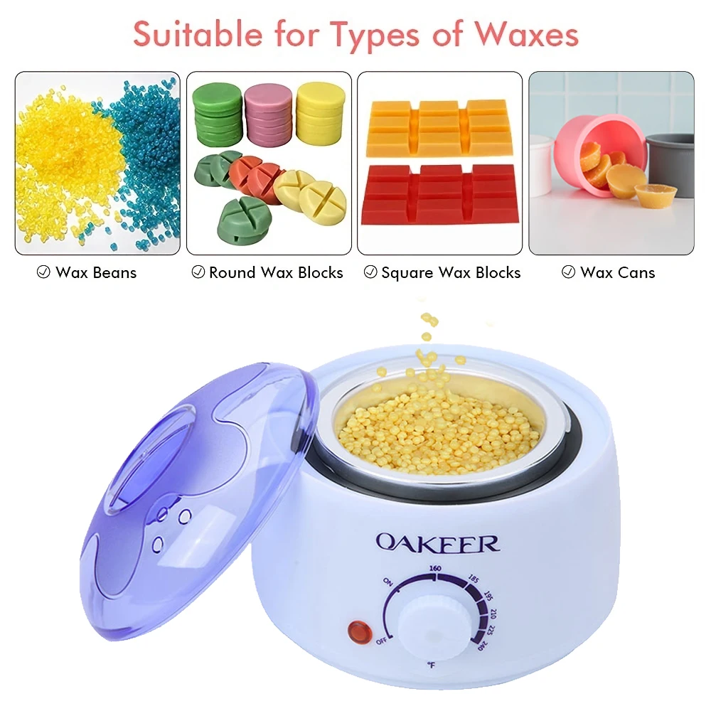 White Wax Melting Machine 200ml + 200g Wax Beans Set Heating Hair Removal And Therapy Machine EU Plug