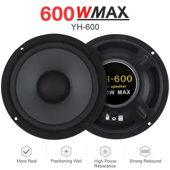 자동차 도어 서브우퍼 스피커, 6.5 인치, 600W 2 방향, 자동차 오디오 음악 스테레오, 전체 범위 주파수, 1 개
