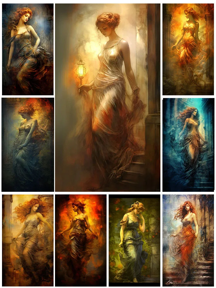 Diy Diamond Painting Art Mosaic Embroidery Kit Women in Ancient Roman Mythology Full Rhinestone Pictures Home Decor