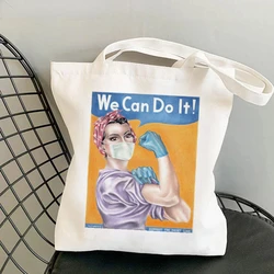 Women Shopper Bag Nursing Essentials Printed Bag Harajuku Nurse Shopping Canvas Shopper Bag Girl Handbag Tote Shoulder Lady Bag