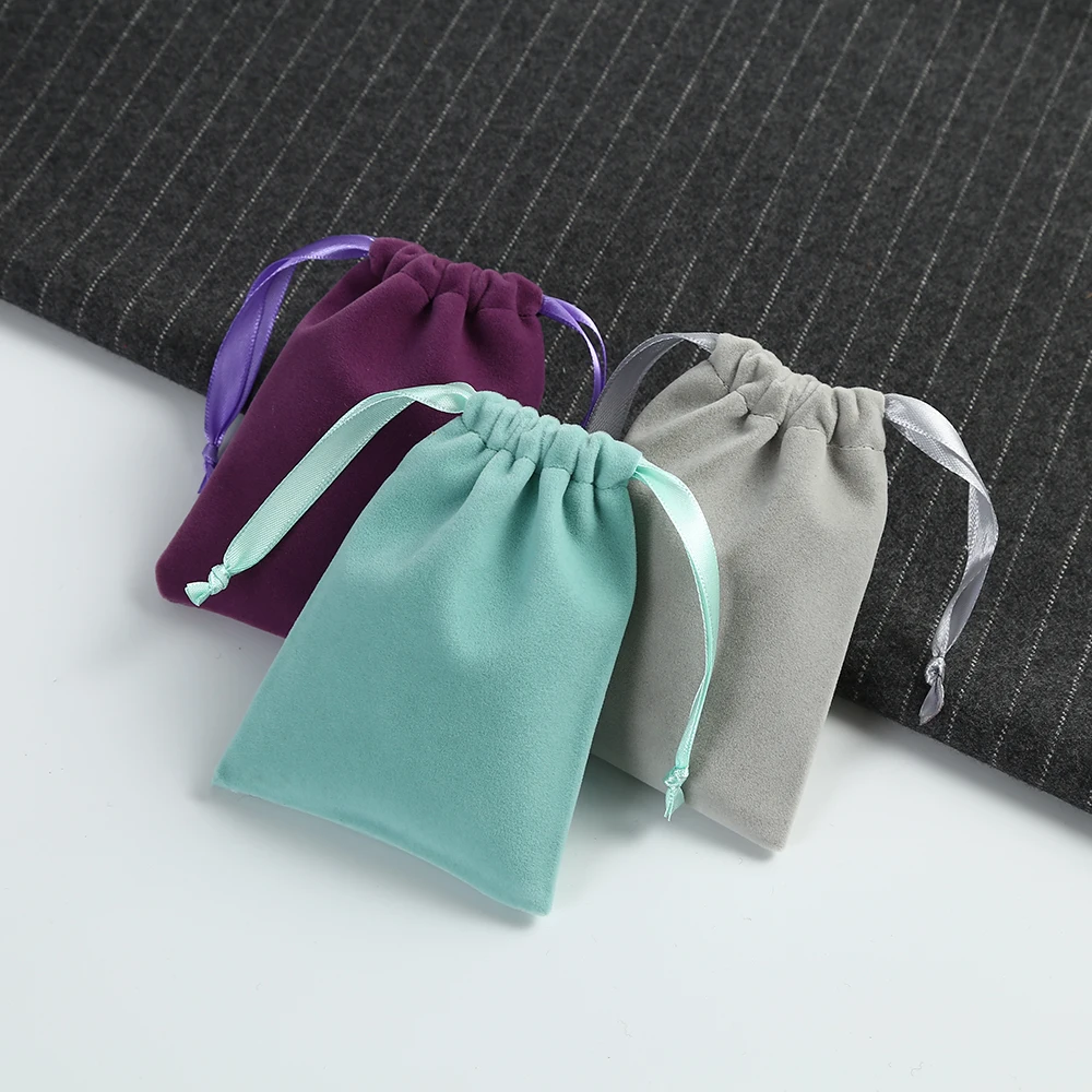 Velvet Jewelry Gift Bags Drawstring Packaging Rings Earrings Organizer Pouches Wedding Favors For Guests Bulk Candy Goodie Bag
