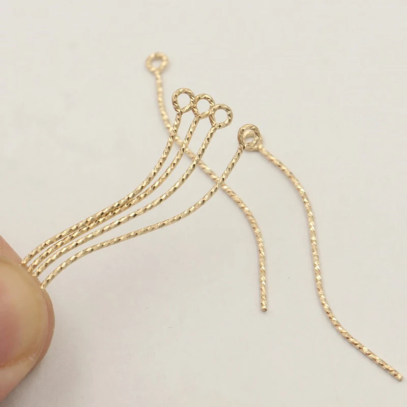 14K Gold Filled Curved Sparkle Pins Needles for DIY Earring Pendant Making Jewelry Findings Hypoallergenic Jewelry Accessory