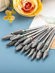 Керамическая фреза для ногтей из карбида вольфрама, вращающаяся фреза для ногтей, фрезы для ногтей, электрическая дрель, Машинка для маникю...